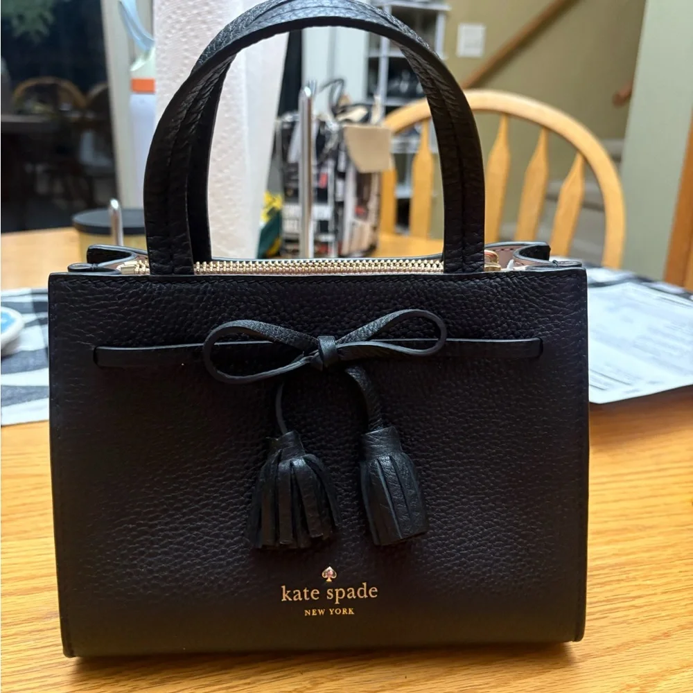 Kate Spade Black Mini Bag with Bow Detail - Picture 1 of 5